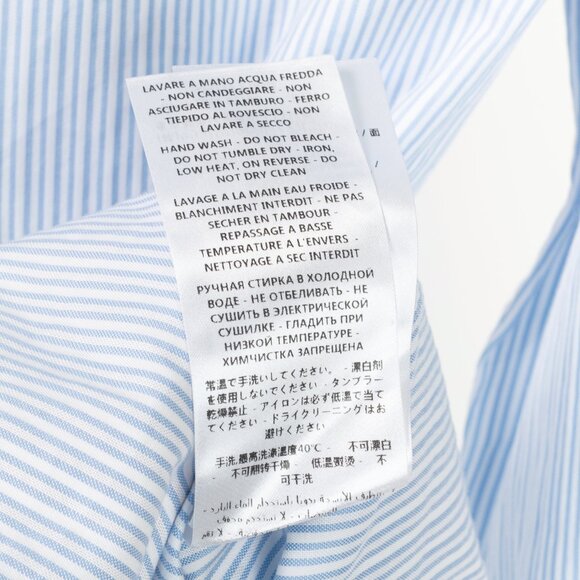 Gucci Blue & White Striped Cotton-Poplin Buttoned Shirt - Picture 12 of 12